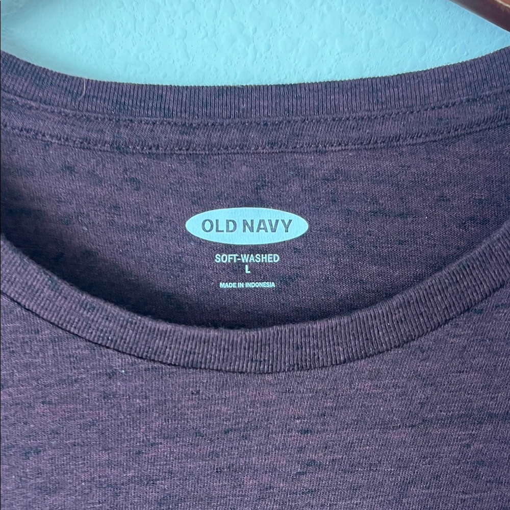 Old Navy Burgundy Long Sleeve Soft Washed Tee - Picture 2 of 3